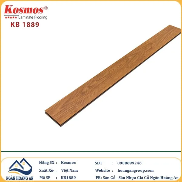 Sàn Gỗ Công Nghiệp KosMos Dày 12mm KB1889